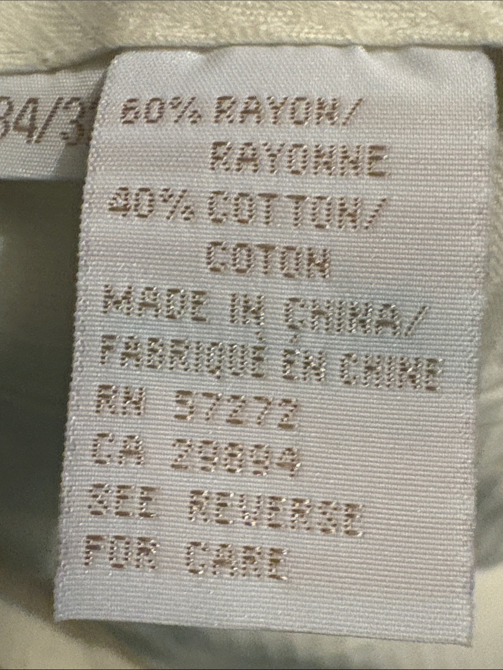 Perry Ellis Men's Pleated Chinos in Light Cream - Picture 8 of 12